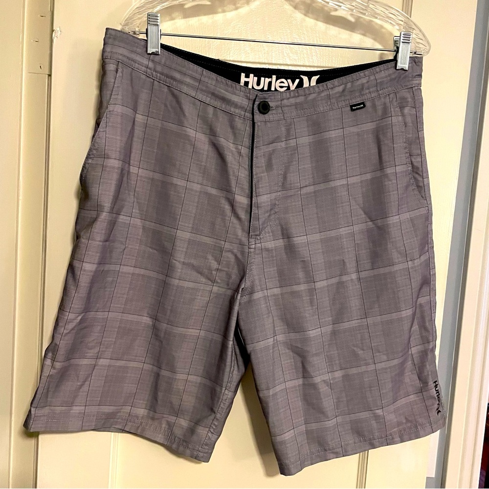 Hurley Phantom Board Shorts Mens 34 Hybrid Swim Shorts Grey Pockets No Lining